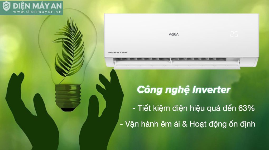 Điều hòa Aqua Inverter 18000 BTU 1 chiều AQA-RV18QA
